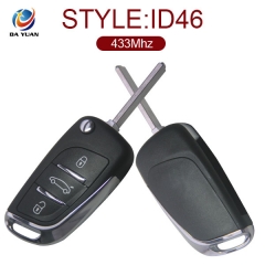 AK009014 For Peugeot 307 ASK remote control key Modified DS Style Folding  2006-2010