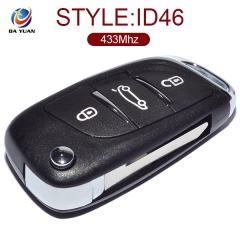 AK009015 For Peugeot 206 207 ASK straight remote control key Modified DS Style Folding