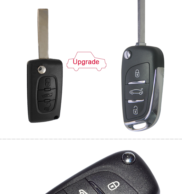 AK009016 For Peugeot 307 308 408 remote control key Modified DS Style Folding