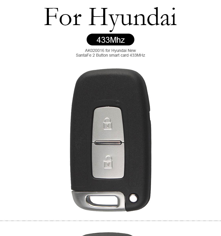 AK020016 for  Hyundai New SantaFe 2 Button smart card 433MHz
