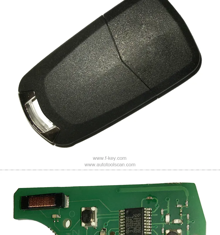 AK028006 Flip Remote Key Fob 3 Button 433MHz PCF7946 for Vauxhall Opel Vectra C Signum