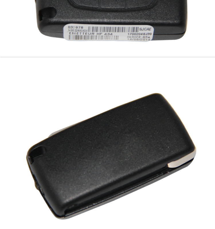 AK016002 Original for Citroen Flip Remote Key 3 Button ID46 433MHZ(Without Groove )