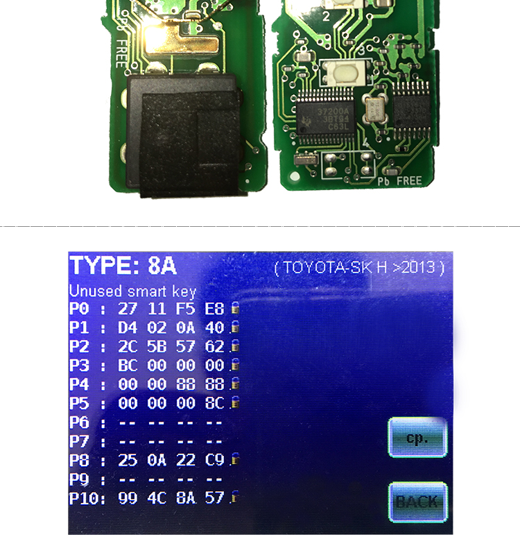 AK052007 for Lexus Smart Card 3button 434MHZ 8A chip 61A721-0100 BC2EQ