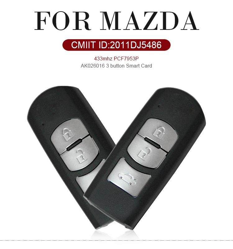 AK026016  New Arrival for Mazda 3  Smart KEY 433MHz SKE13E-01