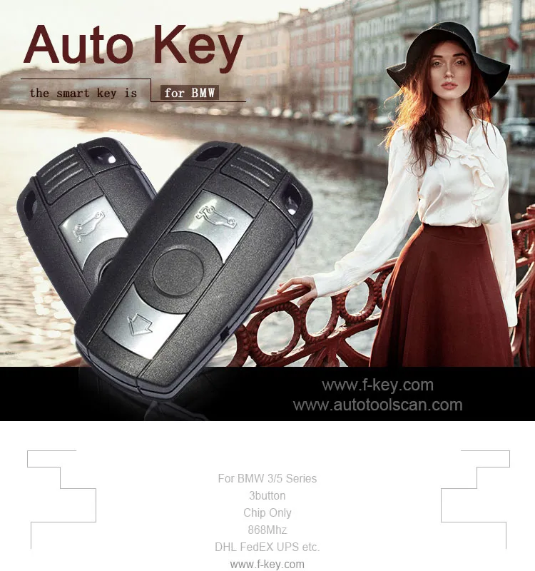 for BMW Smart Card 3 5 Series 868MHz ID46 (PCF7945)