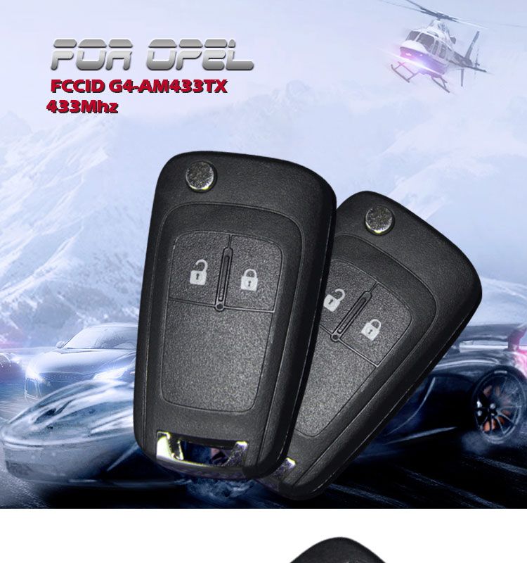 AK028026 For Opel remote key  2 Button FCCID G4-AM433TX 433Mhz PCF7941