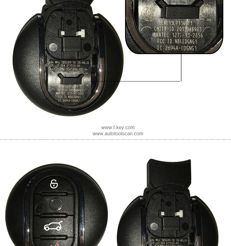 AK006050 NEW for BMW MINI 3+1button Smart Card(433MHz) FCC ID NBGIDGNG1