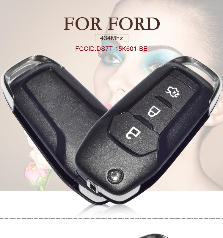 AK018053 New for Ford Mondeo Escort Flip Key 3 Button 434Mhz DS7T-15K601-BE