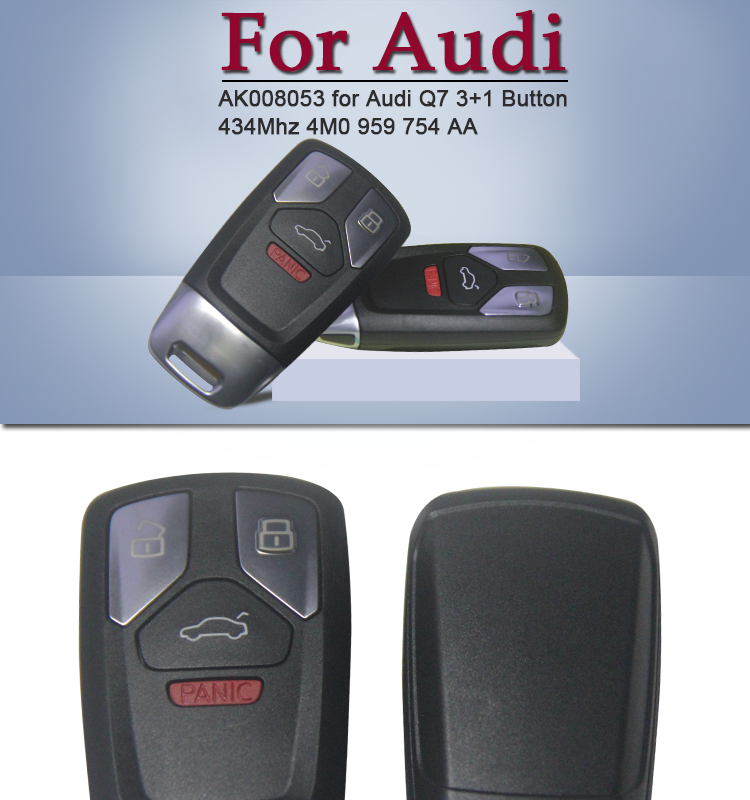 AK008053 for Audi Q7 3+1 Button 434Mhz 4M0 959 754 AA