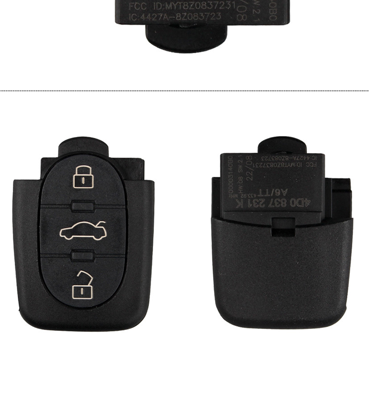 AK008002 For Audi A6 TT New 3 Button Flip Key Remote Fob 433MHZ 4D0 837 231 K