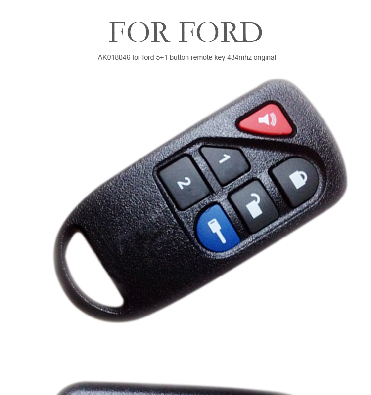 AK018046 for ford 5+1 button remote key 434mhz original