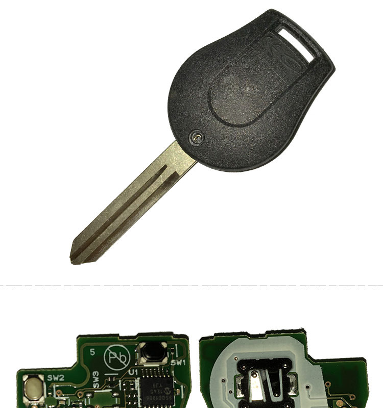 AK027020 Remote Key 2 Button 433MHz ID46 Chip for NISSAN Micra K14 2010