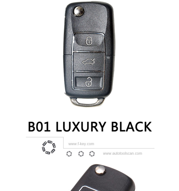 AK043001 KD900(B01) URG 200 2Button Remote Keys B01 LUXURY BLACK