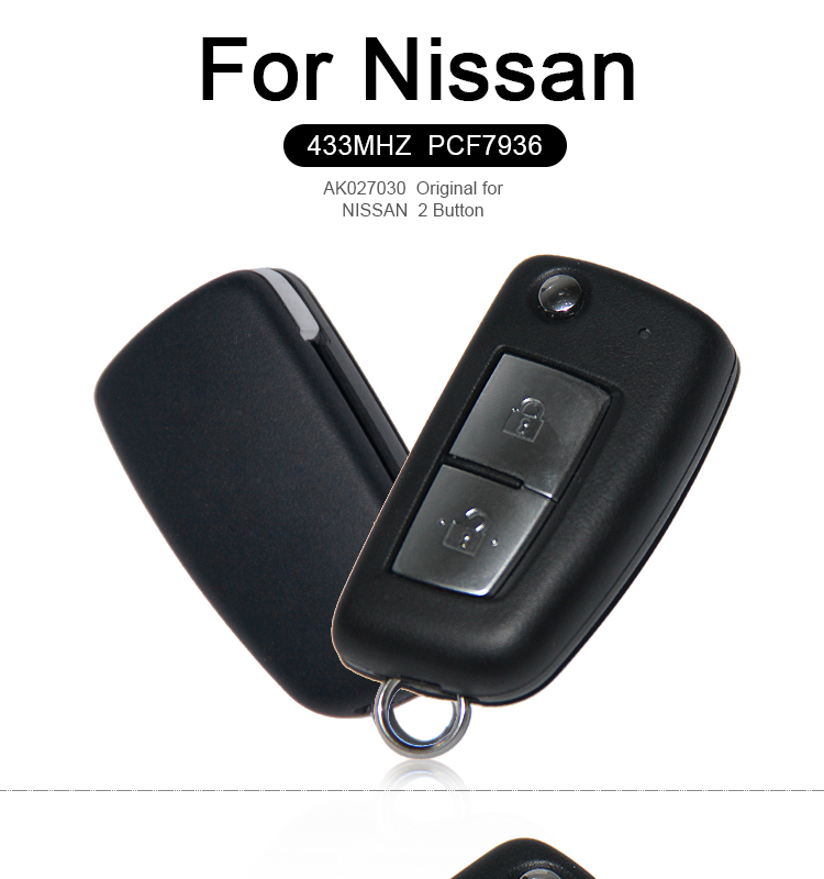 AK027030  Original FOR NISSAN  2 Button  433MHZ  ID46 PCF7936