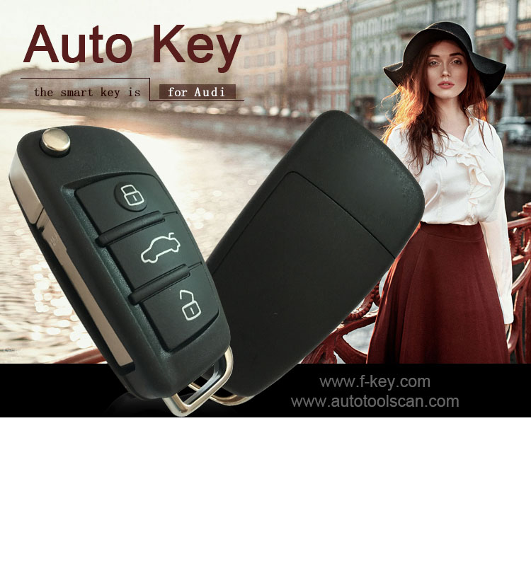 AK008043 for Audi A3 TT Remote  Key 3 Button 315 MHz 8P0 837 220 G