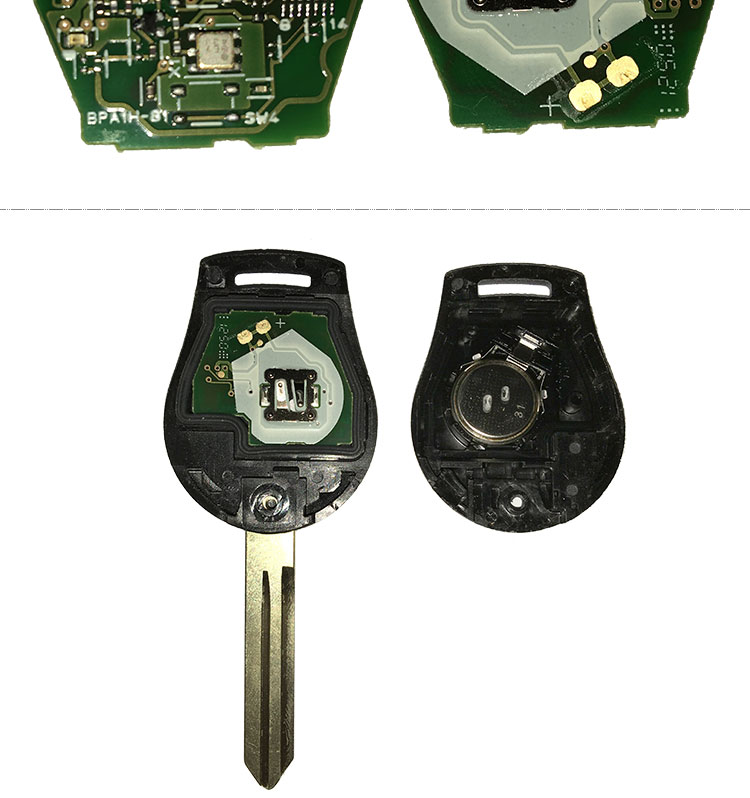 AK027020 Remote Key 2 Button 433MHz ID46 Chip for NISSAN Micra K14 2010