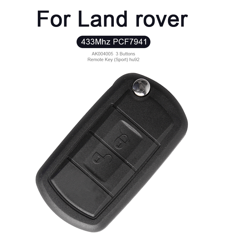 AK004005 for Land Rover 3 Buttons Remote Key 433 MHz ID46 PCF7941 (Sport) hu92