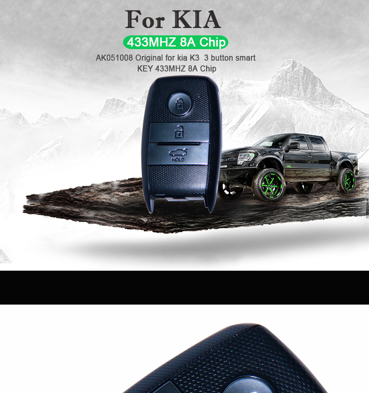 AK051008 Keyless Entry 3 Button Smart Remote Key For Kia K3 With 8A Chip 433Mhz 95440 A7100