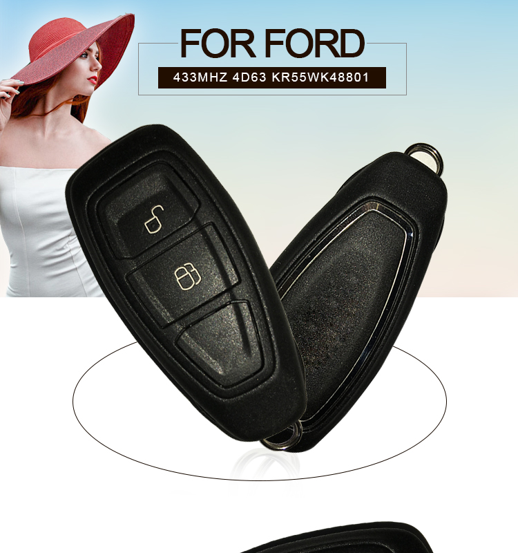 AK018059 FOR  Ford Mondeo 2 button smart key card 433MHZ 4D63 KR55WK48801