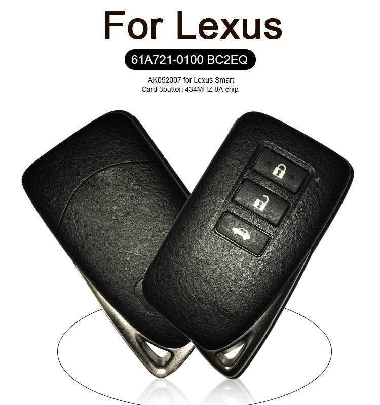 AK052007 for Lexus Smart Card 3button 434MHZ 8A chip 61A721-0100 BC2EQ