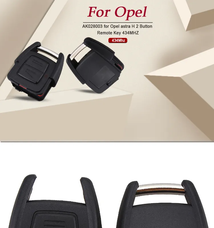 AK028003 for Opel astra H 2 Button Remote Key 434MHZ