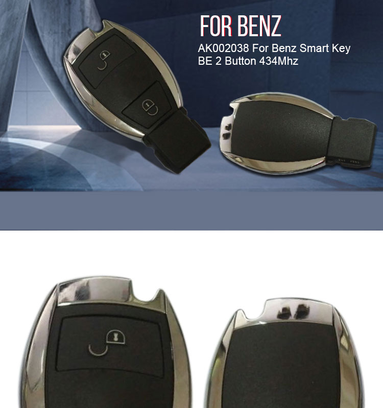 AK002038 For Benz Smart Key BE 2 Button 434Mhz FCCID:IYZDC07  IC:2701A-DC07