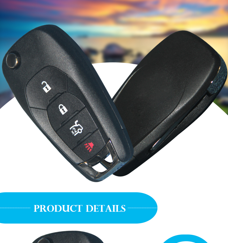 AK014040 for Chevrolet Cruze 4 button remote Flip key 434MHZ Original