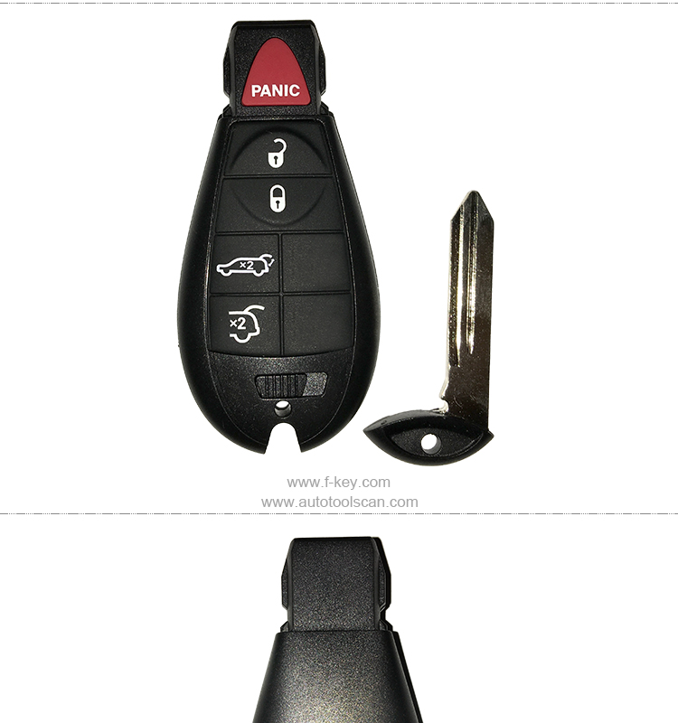 AK015006   for Chrysler JEEP DODGE 4+1 button 433MHZ Smart Remote Key