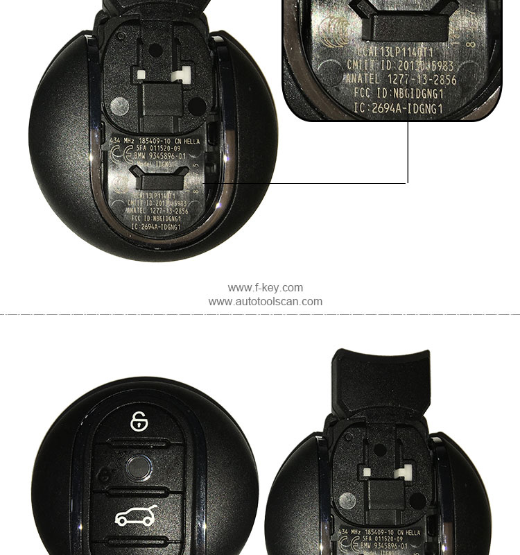 AK006048 NEW for BMW Mini 3 button Smart Card(433MHz) FCC ID NBGIDGNG1