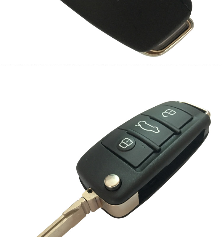AK008025 FLIP Remote Key 3 Buttons For Audi  433mhz id48 8X0 837 220 D