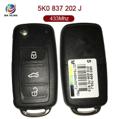 AK001051 for VW Flip Key 3 Button 433MHz ID48 5K0 837 202 J