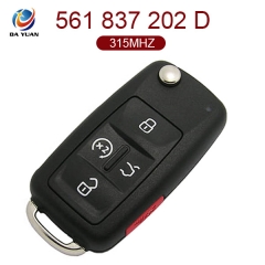 AK001028  for VW Folding Key 4+1 Button 315MHz 561 837 202 D
