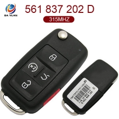 AK001028  for VW Folding Key 4+1 Button 315MHz 561 837 202 D