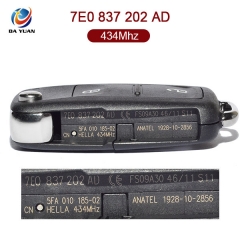 AK001025  for VW Flip Key 2 Button 434MHz ID48 7E0 837 202 AD