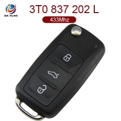 AK001053 for VW Skoda Remote Key 3 Button 433MHz ID48 3T0 837 202 L