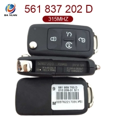 AK001028  for VW Folding Key 4+1 Button 315MHz 561 837 202 D