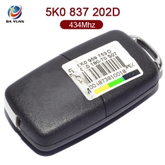 AK001066 for VW Flip Key 3 Button 434MHZ ID48 5K0 837 202 D