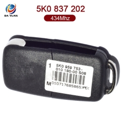 AK001065 for VW Flip Key 3 Button 434MHz ID48 5K0 837 202