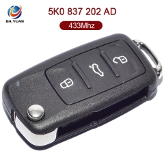 AK001052 for VW Folding Remote Key 3 Button 434MHz ID48  5K0 837 202 AD