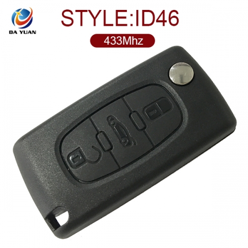 AK009005  for Peugeot 307 Remote Key 3 Button 433MHz ASK CE0536 2006-2010