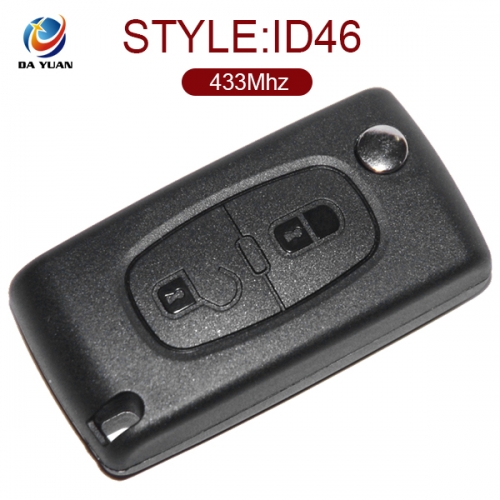 AK009003  for Peugeot 307 Remote Key 2 Button 433MHz ASK CE0536 2006-2010