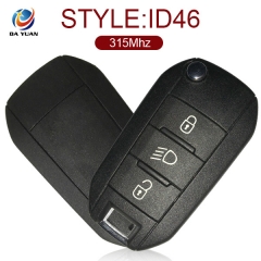 AK009026  for Peugeot 208 308 2008 3 Button remote key 315MHZ ID46