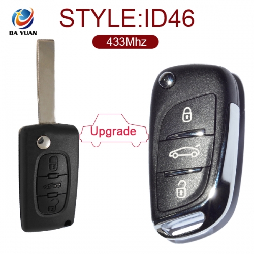 AK009016 For Peugeot 307 308 408 remote control key Modified DS Style Folding 2011-2013  FSK