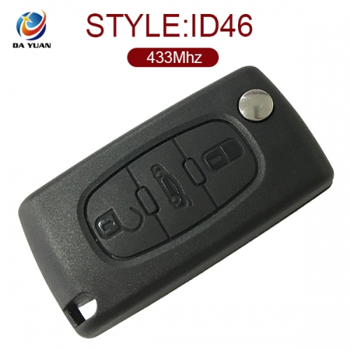 AK009002 for Peugeot 307 308 408 Remote Key 3 Button 433MHz PCF7961 0536 FSK 2011-2013