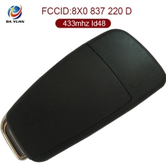 AK008025 For Audi  Flip  Remote Key 3 Button  433MHZ  ID48  8X0 837 220 D