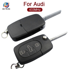 AK008012 for  Audi 3 Button Flip Remote Key 433MHz