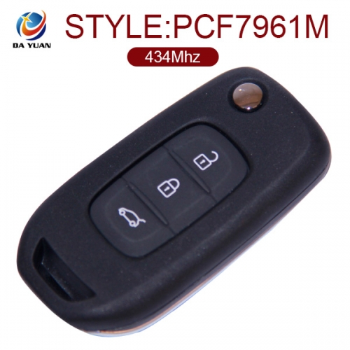 AK010027 for Renault Flip key 3 Button 434MHz PCF7961M With Renault Logo