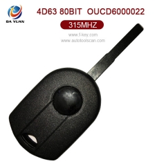 AK018060 for Ford Remote Key 4 Button 315MHz 4D63 80bit OUCD6000022