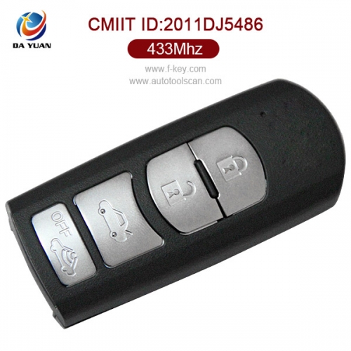 AK026017 for Mazda CX-5 Smart Key 4 Button 433MHz  PCF7953P  Model SKE13E-01