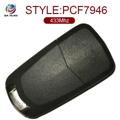 AK028006 Flip Remote Key Fob 3 Button 433MHz PCF7946 for Vauxhall Opel Vectra C Signum